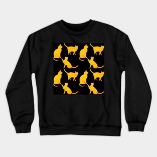 Golden cats-Black Crewneck Sweatshirt